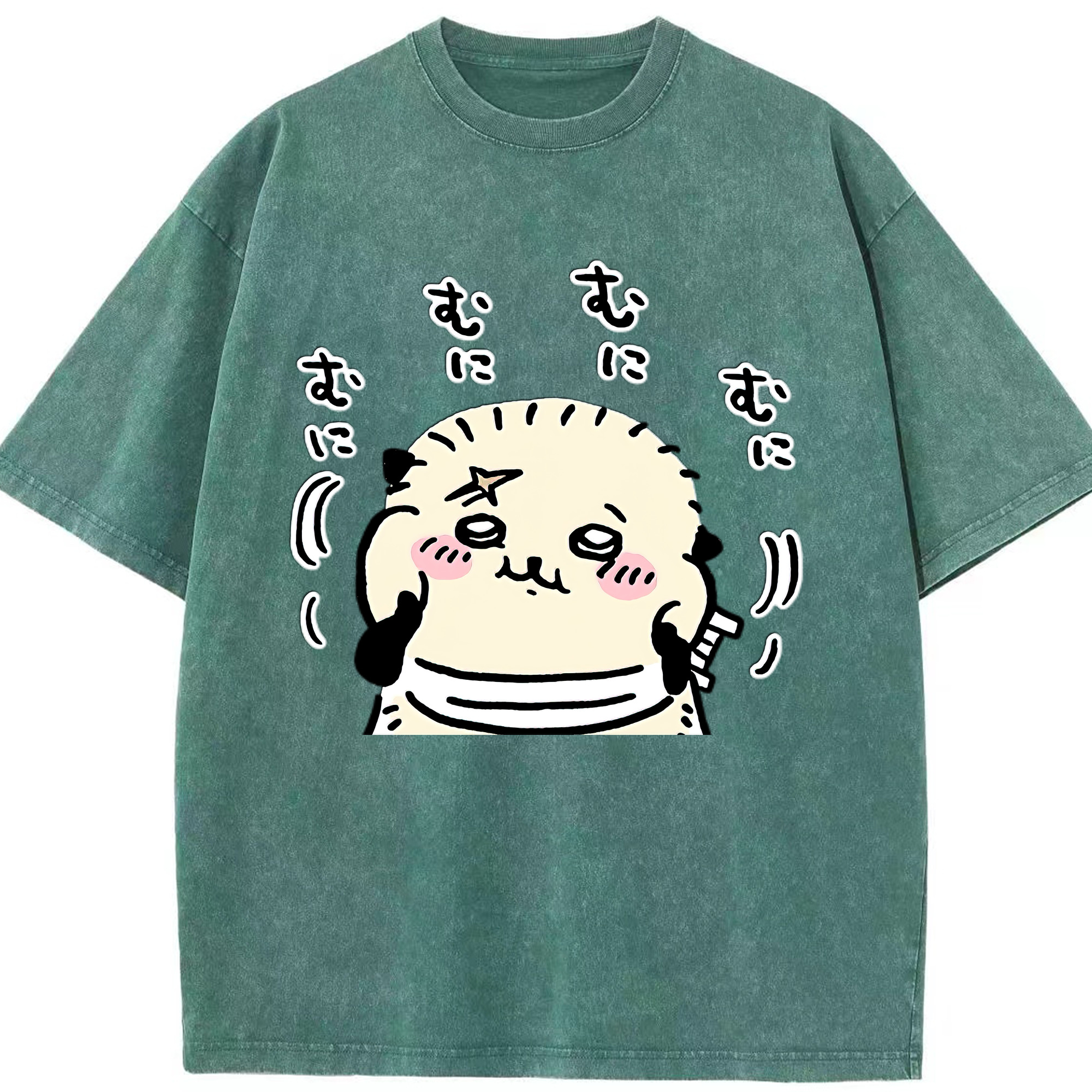 （画像用） ちいかわ ラッコ Chii-kawa Sea otter 綿100% ヴィンテージ風 半袖Tシャツ（フロントプリント）